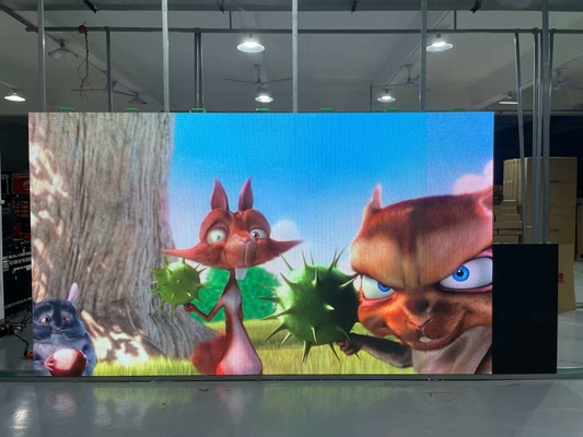 アルミニウム キャビネットP3.91屋内レンタルLEDスクリーン500x1000mm