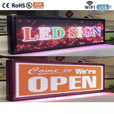 P5 プログラム可能なスクロール可能 LED 窓ディスプレイ 40 * 8 インチ