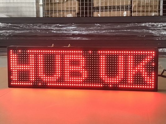 屋外赤い単一色P10 LEDの窓の表示印は防水する